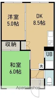 ハイツ美原【1階】の間取り